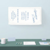 Banderoles Classic Blue Script Wedding Signature Drinks (Salon professionnel)