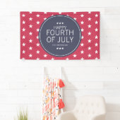 Banderoles Classic Red Stars Quart juillet Fête de l'Indépend (En situation)