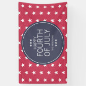 Banderoles Classic Red Stars Quart juillet Fête de l'Indépend (Vertical)