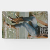 Banderoles Classic Script Photo Moderne Cool Graduation Party (Horizontal)