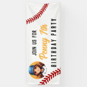 Banderoles Classique baseball softball fête d'anniversaire en (Vertical)