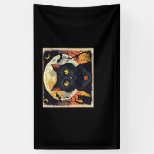 Banderoles Classique Rétro Chat Noir Halloween T-Shirt Classi (Vertical)