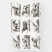 Banderoles Classique Unicorne Antique Mythique Magie Créature (Vertical)