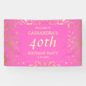 Banderoles Classy Egypt Gold arrose Anniversaire rose (Horizontal)