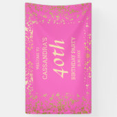 Banderoles Classy Egypt Gold arrose Anniversaire rose (Vertical)