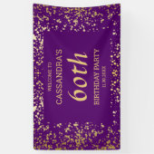 Banderoles Classy Egypt Gold Sprinkings violet Anniversaire (Vertical)