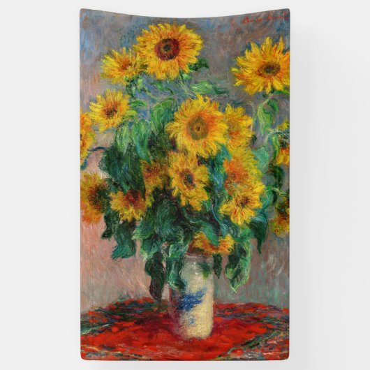 Banderoles Claude Monet - Bouquet de tournesols (Vertical)