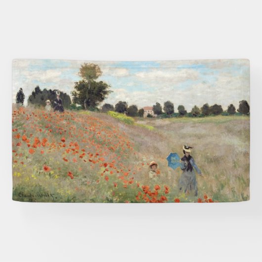 Banderoles Claude Monet - Champ de pavot (Horizontal)