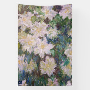 Banderoles Claude Monet - Clématites blanches