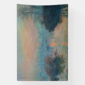 Banderoles Claude Monet - Coucher de soleil sur la Seine à La (Verticale)