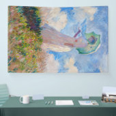 Banderoles Claude Monet - Femme avec Parasol face à gauche (Salon professionnel)