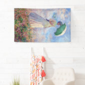 Banderoles Claude Monet - Femme avec un parasol face à droite (En situation)