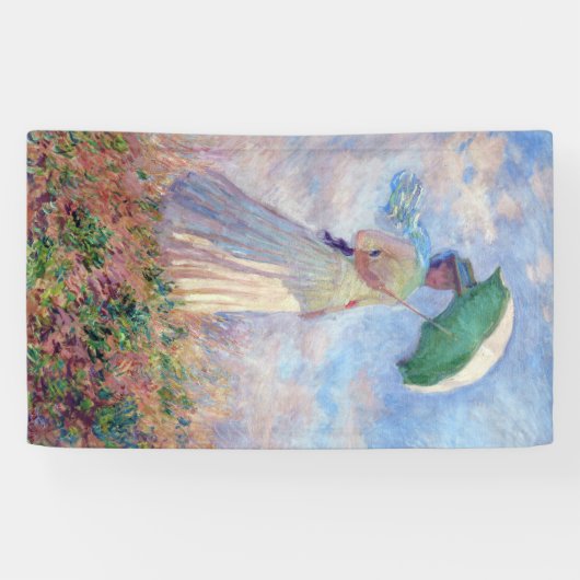 Banderoles Claude Monet - Femme avec un parasol face à droite (Horizontal)