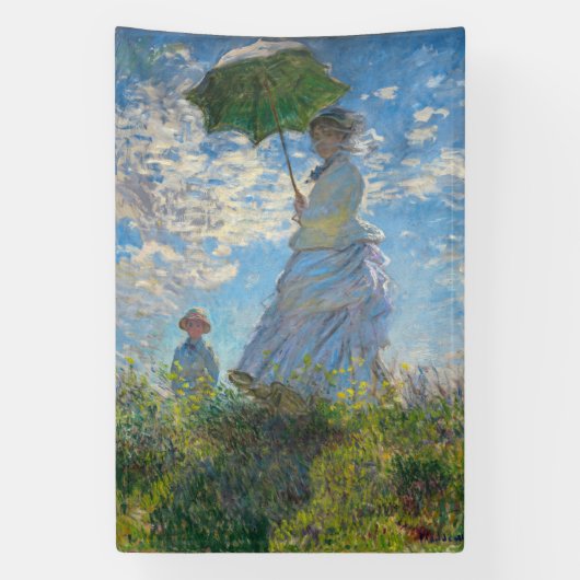 Banderoles Claude Monet - La Promenade, Femme avec un Parasol (Verticale)