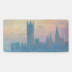 Banderoles Claude Monet Les maisons du Parlement Coucher de s