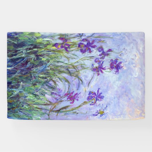 Banderoles Claude Monet - Lilac Irises / Iris Mauves (Horizontal)