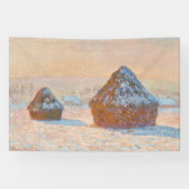 Banderoles Claude Monet - Piles à roues, Effet neige, Matin (Horizontal)