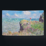 Banderoles Claude Monet - Promenade Cliff à Pourville<br><div class="desc">Promenade de Cliff à Pourville / Promenade sur la falaise,  Pourville - Claude Monet,  1882</div>