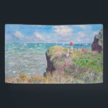 Banderoles Claude Monet - Promenade Cliff à Pourville<br><div class="desc">Promenade de Cliff à Pourville / Promenade sur la falaise,  Pourville - Claude Monet,  1882</div>