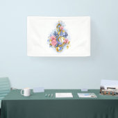 Banderoles Clé de fer avec roses roses roses (Salon professionnel)