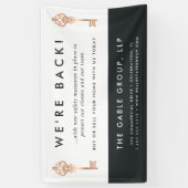 Banderoles Clé vintage | Réouverture de l'entreprise immobili (Vertical)