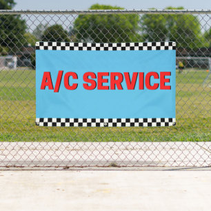 Banderoles Climatisation Service Atelier Automobile Bleu