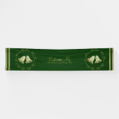 Banderoles Cloches brillantes en or (Horizontal)