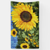 Banderoles Clôture peinte de tournesol (Vertical)