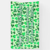 Banderoles Clover Shamrock Irish Party St Patrick's Day Texte (Vertical)