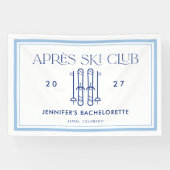 Banderoles Club Apres Ski Fête de Bachelorette de Ski Hiverna (Horizontal)