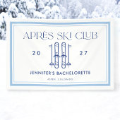 Banderoles Club Apres Ski Fête de Bachelorette de Ski Hiverna