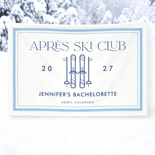 Banderoles Club Après Ski Fête de Ski d'Hiver Enterrement de