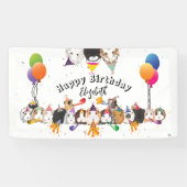 Banderoles Cochons et ballons de Guinée mignons Anniversaire (Horizontal)