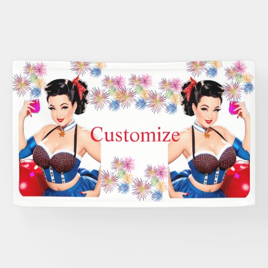 Banderoles Cocktail Party Girl Thunder_Cove (Horizontal)