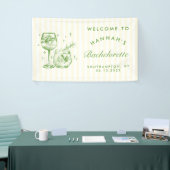 Banderoles Cocktail vert moderne rétro Bachelorette (Salon professionnel)