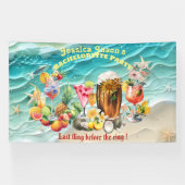 Banderoles Cocktails de plage Fruits Tropicaux Enterrement de (Horizontal)