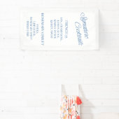 Banderoles Cocktails de signature de mariage de script bleu c (Insitu)