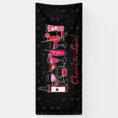 Banderoles Cocktails rétro Valentines (Vertical)