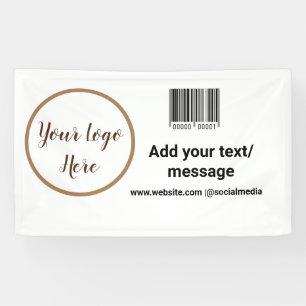 Banderoles code barre personnalisé simple ajoutez votre texte
