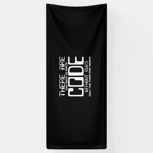 Banderoles Code Écriture Programmer sans bogues (Vertical)