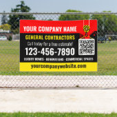 Banderoles Code QR de l'entreprise de construction rouge prom (Insitu)