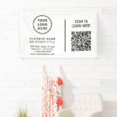 Banderoles Code QR de logo commercial promotionnel (En situation)