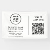 Banderoles Code QR de logo commercial promotionnel (Horizontal)