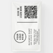 Banderoles Code QR de logo commercial promotionnel (Vertical)