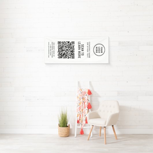 Banderoles Code QR de logo d'entreprise (En situation)