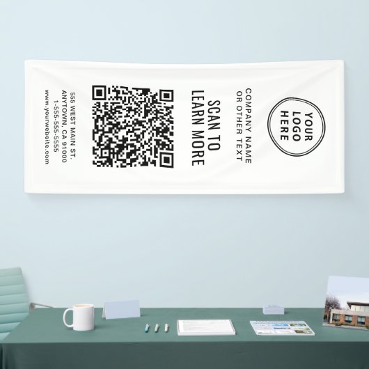 Banderoles Code QR de logo d'entreprise (Salon professionnel)