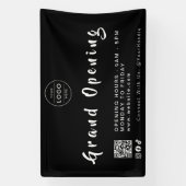 Banderoles Code QR d'ouverture moderne personnalisé avec logo (Verticale)