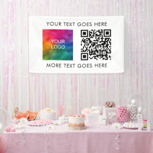 Banderoles Code QR du logo de l'entreprise moderne élégant me