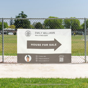 Banderoles Code QR du logo immobilier pour la vente de maison