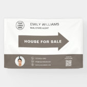 Banderoles Code QR du logo immobilier pour la vente de maison (Horizontal)
